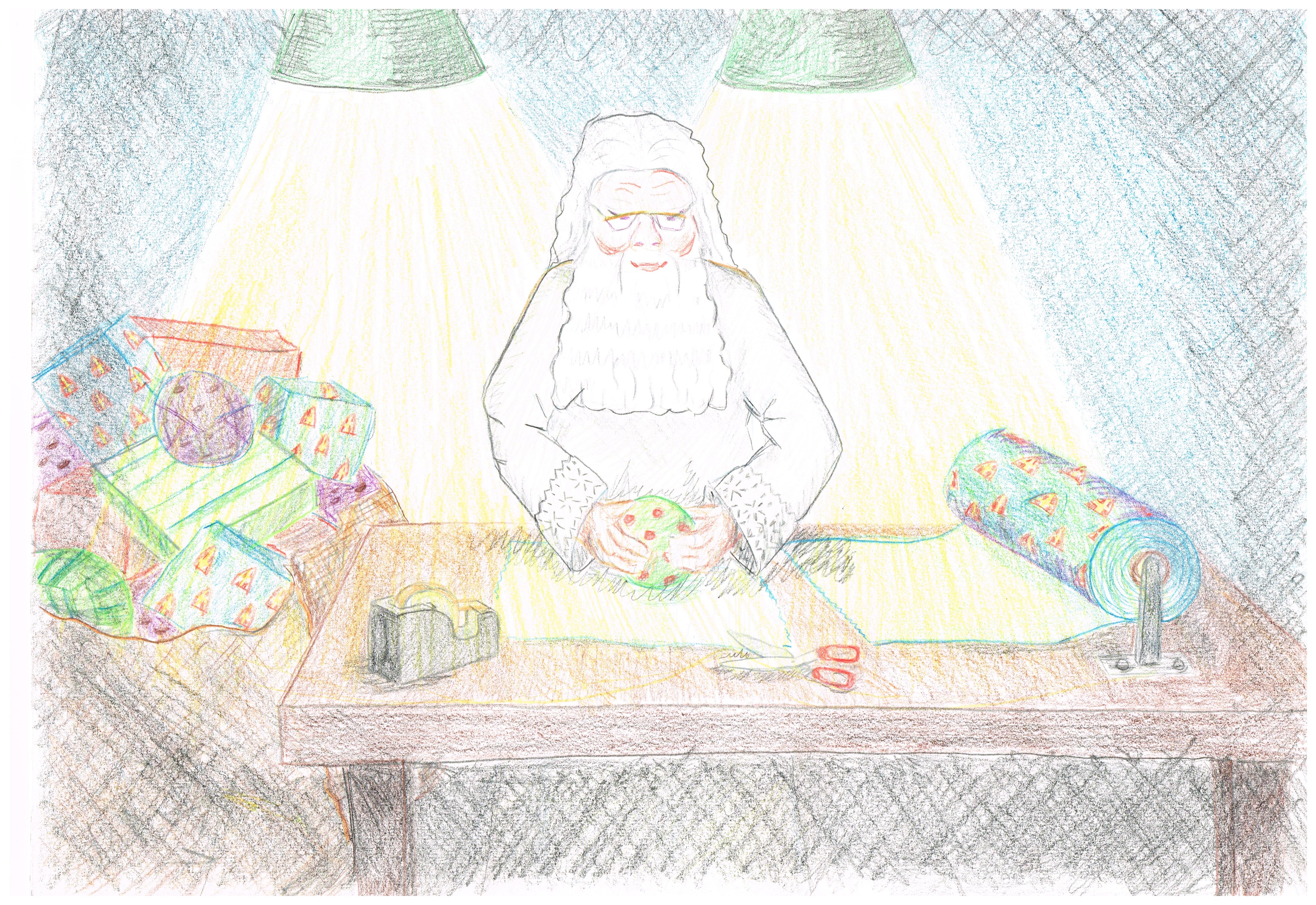 Sint pakt cadeautjes in